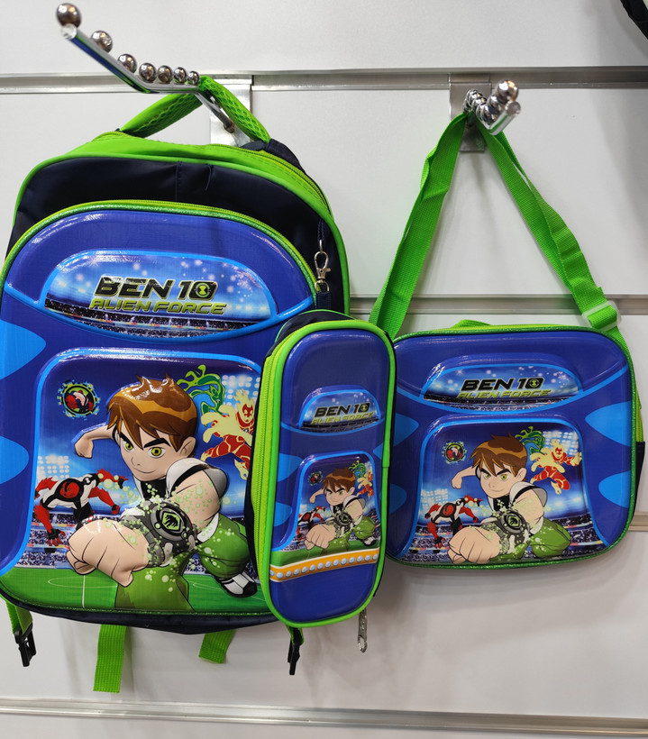 کوله پشتی اورجینال ben10 باجامدادی و لانچ باکس
